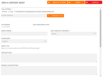 Add content asset dialog